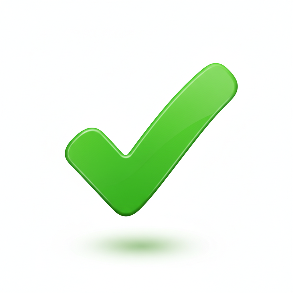 haz un tick de bien emoji de color verde